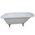 Kingston Brass Aqua Eden 54" Cast Iron Roll Top Clawfoot Tub with 3-3/8" Tub Wall Drillings - VCT3D543019NT