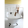 Kingston Brass Aqua Eden 60" Cast Iron Roll Top Clawfoot Freestanding Tub with 3-3/8" Wall Drillings- VCT3D603019NT