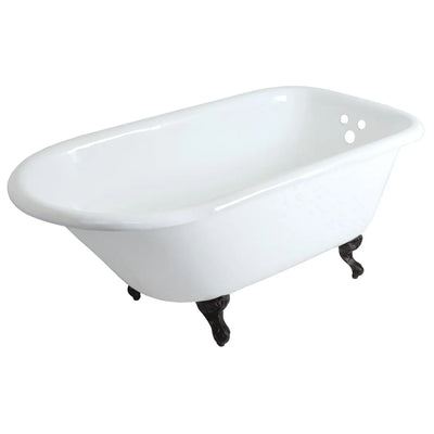 Kingston Brass Aqua Eden 66" Cast Iron Roll Top Clawfoot Tub with 3-3/8" Wall Drillings - VCT3D663019NT Kingston Brass