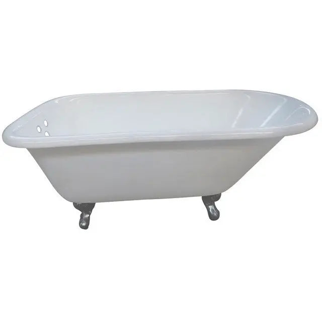 Kingston Brass Aqua Eden 66" Cast Iron Roll Top Clawfoot Tub with 3-3/8" Wall Drillings - VCT3D663019NT Kingston Brass