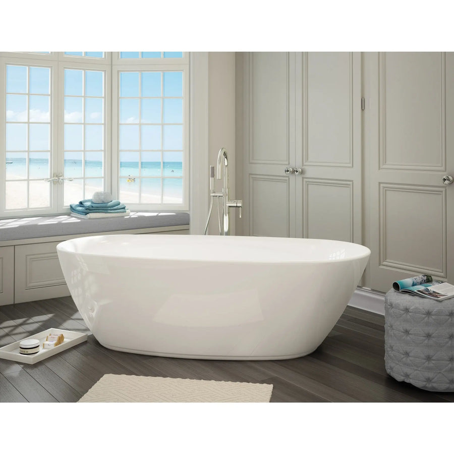 A & E Bath and Shower Sequana Acrylic 71" Premium All-in-One Oval Freestanding Tub Kit