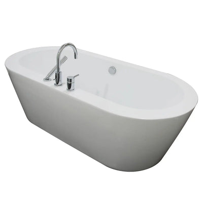 A & E Bath and Shower Una Acrylic 71" Premium Oval Freestanding Tub