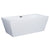 ALFI Brand AB8832 67 Inch White Rectangular Acrylic Free Standing Soaking Bathtub