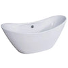 ALFI Brand AB8803 68 Inch White Oval Acrylic Freestanding Soaking Bathtub Alfi Trade Inc