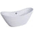 ALFI Brand AB8803 68 Inch White Oval Acrylic Freestanding Soaking Bathtub