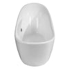 ALFI Brand AB8803 68 Inch White Oval Acrylic Freestanding Soaking Bathtub Alfi Trade Inc