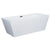 ALFI Brand AB8833 59 Inch White Rectangular Freestanding Soaking Bathtub