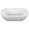 ALFI Brand AB8839 67 Inch White Oval Acrylic Freestanding Soaking Bathtub Alfi Trade Inc
