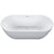 ALFI Brand AB8839 67 Inch White Oval Acrylic Freestanding Soaking Bathtub