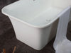 ALFI Brand AB9942 67" White Rectangular Solid Surface Smooth Resin Soaking Bathtub