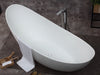 ALFI Brand AB9951 73" White Solid Surface Smooth Resin Soaking Slipper Bathtub Alfi Trade Inc