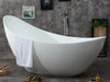 ALFI Brand AB9951 73" White Solid Surface Smooth Resin Soaking Slipper Bathtub Alfi Trade Inc