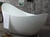 ALFI Brand AB9951 73" White Solid Surface Smooth Resin Soaking Slipper Bathtub Alfi Trade Inc