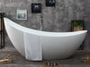 ALFI Brand AB9951 73" White Solid Surface Smooth Resin Soaking Slipper Bathtub Alfi Trade Inc