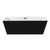 ALFI brand 59" Rectangular Black and White Freestanding Tub