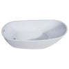 ALFI brand AB8826 68 Inch White Oval Acrylic Free Standing Soaking Bathtub Alfi Trade Inc