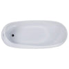 ALFI brand AB8826 68 Inch White Oval Acrylic Free Standing Soaking Bathtub Alfi Trade Inc