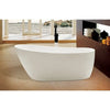 ALFI brand AB8826 68 Inch White Oval Acrylic Free Standing Soaking Bathtub Alfi Trade Inc