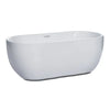 ALFI brand AB8838 59 Inch White Oval Acrylic Free Standing Soaking Bathtub Alfi Trade Inc