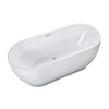 ALFI brand AB8838 59 Inch White Oval Acrylic Free Standing Soaking Bathtub Alfi Trade Inc