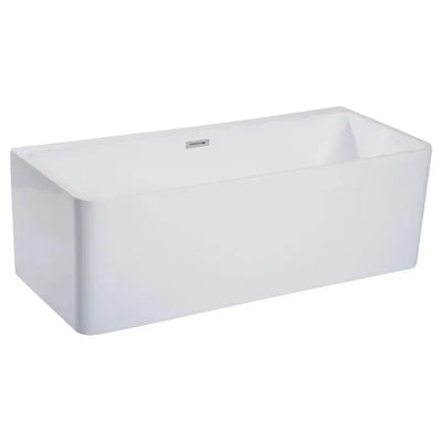 ALFI brand AB8859 67 Inch White Rectangular Acrylic Free Standing Soaking Bathtub Alfi Trade Inc