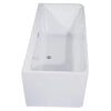 ALFI brand AB8859 67 Inch White Rectangular Acrylic Free Standing Soaking Bathtub Alfi Trade Inc