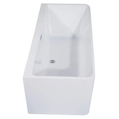 ALFI brand AB8859 67 Inch White Rectangular Acrylic Free Standing Soaking Bathtub Alfi Trade Inc