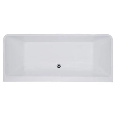 ALFI brand AB8859 67 Inch White Rectangular Acrylic Free Standing Soaking Bathtub Alfi Trade Inc