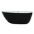 ALFI brand AB8862 59 Inch Black & White Oval Acrylic Free Standing Soaking Bathtub