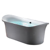 EAGO AM1900 74 3/4" White Freestanding Air Bubble Bathtub