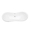 ANZZI Aegis Series FT-AZ082 5.7 ft. Acrylic Center Drain Freestanding Bathtub in Glossy White