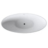 ANZZI Ala Series FT-AZ508 6.2 ft. Man-Made Stone Center Drain Freestanding Bathtub in Matte White