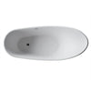 ANZZI Alto Series FT-AZ507 5.6 ft. Man-Made Stone Center Drain Freestanding Bathtub in Matte White