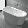 ANZZI Ares Series FT-AZ104 5.5 ft. Center Drain Freestanding Bathtub in Glossy White