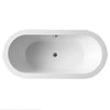 ANZZI Ares Series FT-AZ104 5.5 ft. Center Drain Freestanding Bathtub in Glossy White