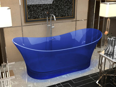 ANZZI Azul Series 5.8 ft. Man-Made Stone Center Drain Freestanding Bathtub SW Corp