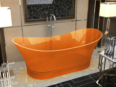 ANZZI Azul Series 5.8 ft. Man-Made Stone Center Drain Freestanding Bathtub SW Corp