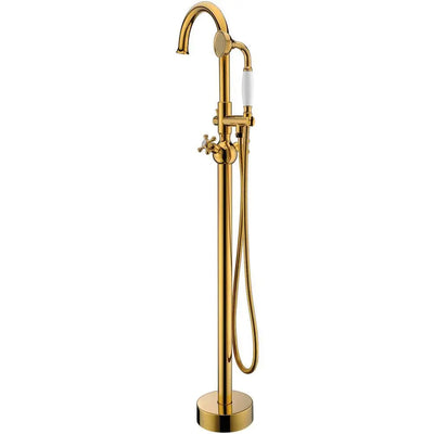 ANZZI Bridal Series FS-AZ0061RG 3-Handle Claw Foot Tub Faucet with Hand Shower in Gold