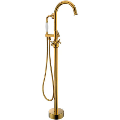 ANZZI Bridal Series FS-AZ0061RG 3-Handle Claw Foot Tub Faucet with Hand Shower in Gold