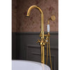 ANZZI Bridal Series FS-AZ0061RG 3-Handle Claw Foot Tub Faucet with Hand Shower in Gold