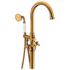 ANZZI Bridal Series FS-AZ0061RG 3-Handle Claw Foot Tub Faucet with Hand Shower in Gold