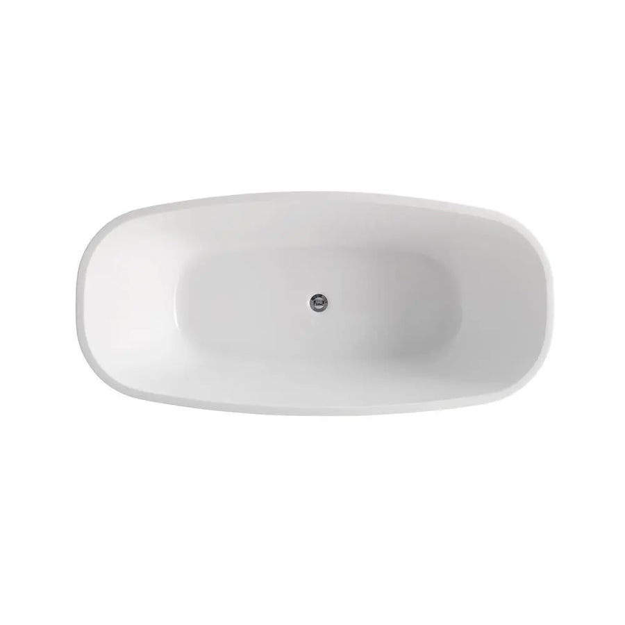 ANZZI Bridge Series FT-AZ108 5.58 ft. Freestanding Bathtub in White