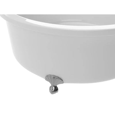 ANZZI Cantor Series FT-AZ302 4.9 ft. Acrylic Clawfoot Non-Whirlpool Bathtub in White