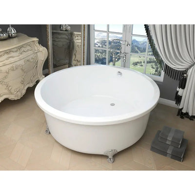 ANZZI Cantor Series FT-AZ302 4.9 ft. Acrylic Clawfoot Non-Whirlpool Bathtub in White