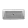 ANZZI Cenere Series 4.9 ft. Man-Made Stone Classic Freestanding Flatbottom Non-Whirlpool Bathtub in Matte White with Freestanding Faucet