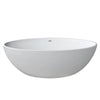 ANZZI Cestino Series FT-AZ510 5.5 ft. Man-Made Stone Center Drain Freestanding Bathtub in Matte White