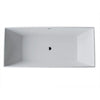 ANZZI Crema Series FT-AZ509 5.9 ft. Man-Made Stone Center Drain Freestanding Bathtub in Matte White