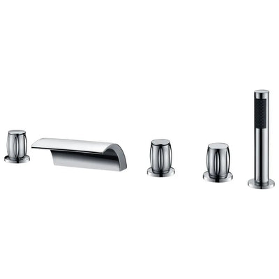 ANZZI Della Series FR-AZ043CH 3-Handle Deck-Mount Roman Tub Faucet