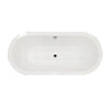 ANZZI Dualita Series Acrylic Classic Freestanding Flatbottom Non-Whirlpool Bathtub in Black with Freestanding Faucet