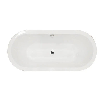 ANZZI Dualita Series Acrylic Classic Freestanding Flatbottom Non-Whirlpool Bathtub in Black with Freestanding Faucet